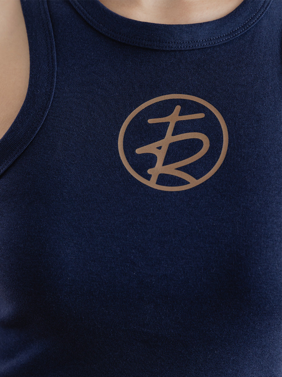 "The Riley" Cropped Tank - Navy