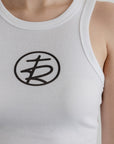 "The Riley" Cropped Tank - White
